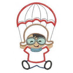 Stickmuster - Fallschirmspringer